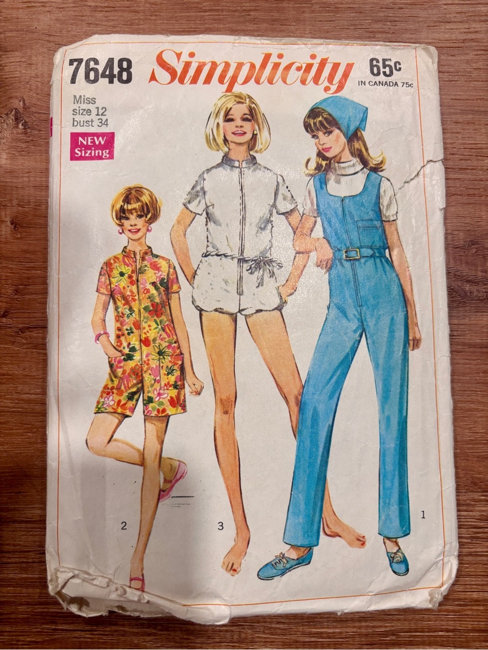 Vintage Simplicity Sewing Pattern 🧵7648 Misses Jumpsuit in 3 lengths & Scarf